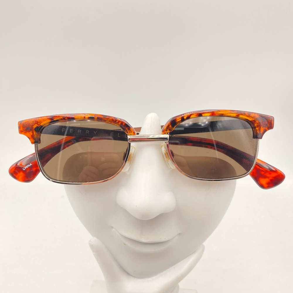 Perry Ellis Tortoise Silver Oval Sunglasses Frames